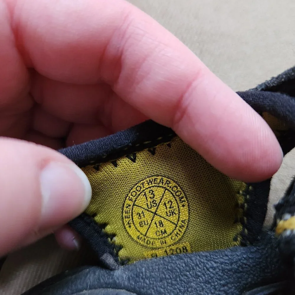 KEEN Black Yellow Strappy Outdoor Sandals